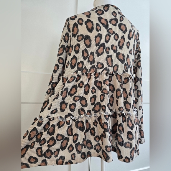 Sew In Love Leopard Print V-Neck Sweater - Picture 5 of 8